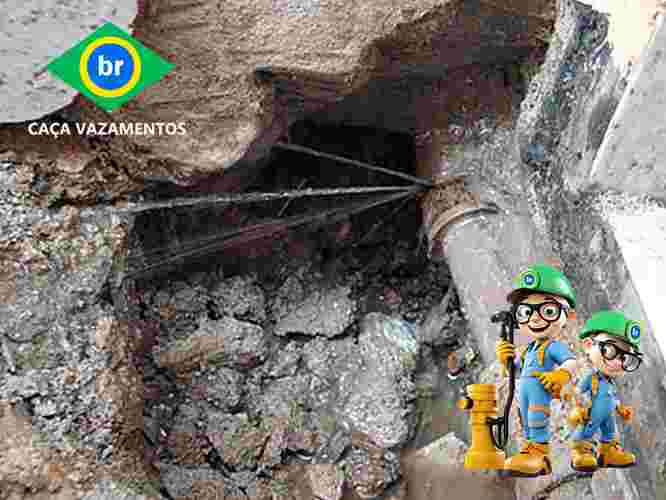 Caça vazamento na parede, solo, teto, laje e coluna em São Paulo