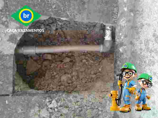 Solução em caça vazamento água com detector Geofone