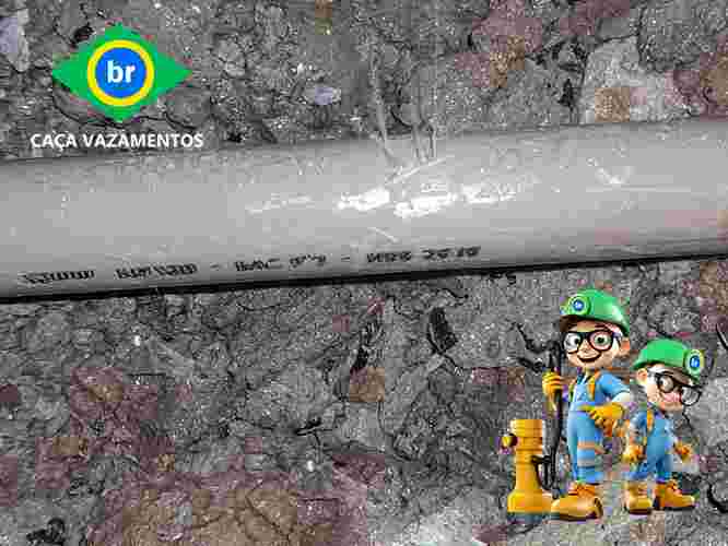 Caça vazamento na parede, solo, teto, laje e coluna com detector Geofone