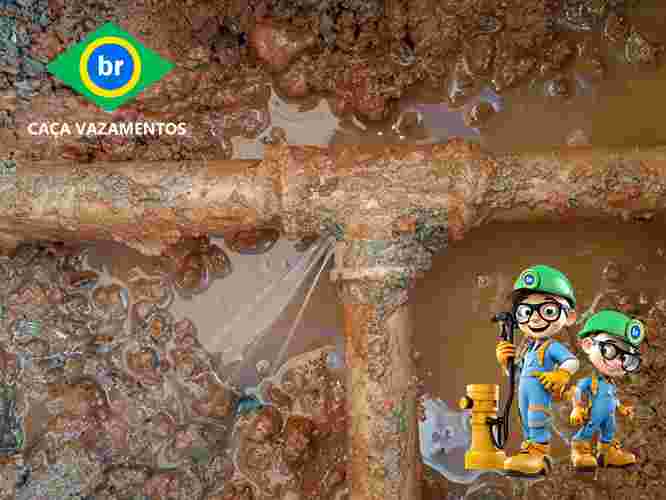 Vazamento de água conta alta detectado com detector Geofone